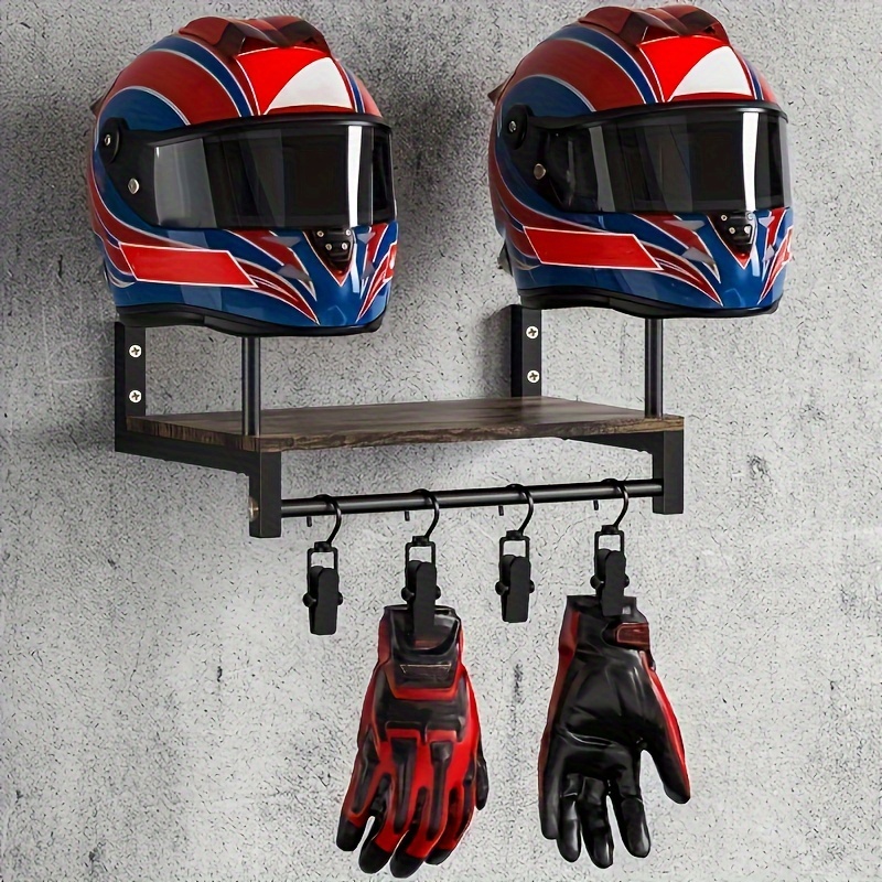 Motorcycle Gear Display Rack - Ścienny wieszak na kask motocyklowy i