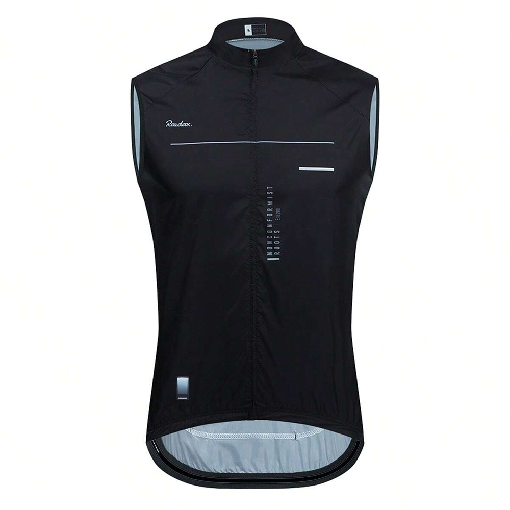 Motorcycle Gear Vest - Czarna bezrękawnikowa koszulka rowerowa z siateczki,