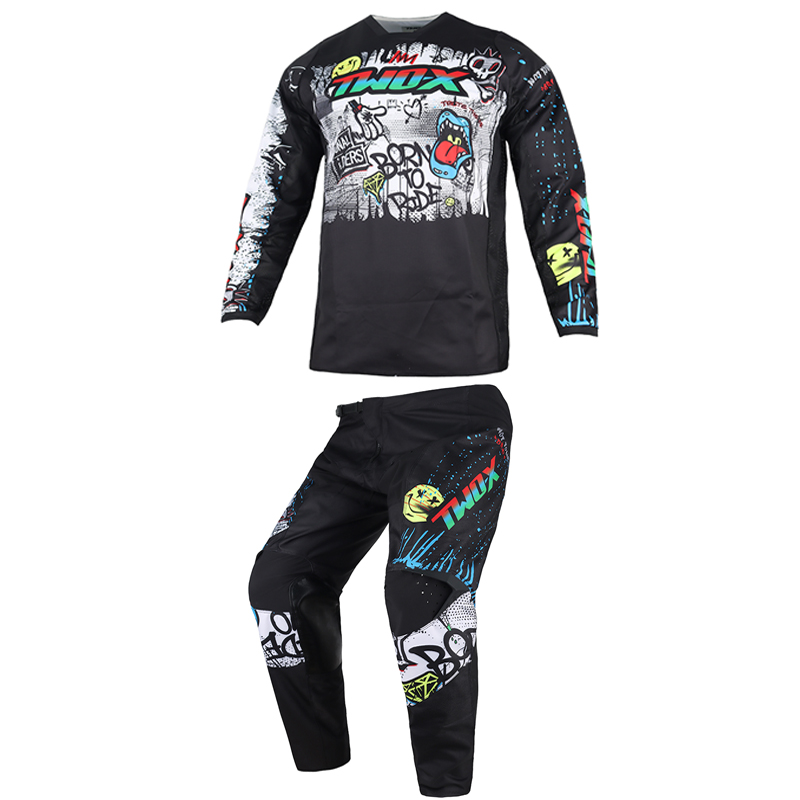 Motorcycle Gear Sale - Zestaw odzieży motocrossowej dla dzieci: koszulka,