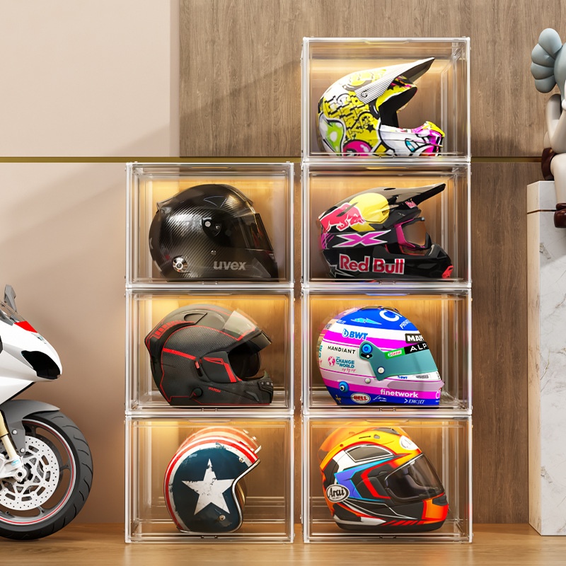 Motorcycle Gear Display Rack - Stojak na sprzęt motocyklowy, szafka na