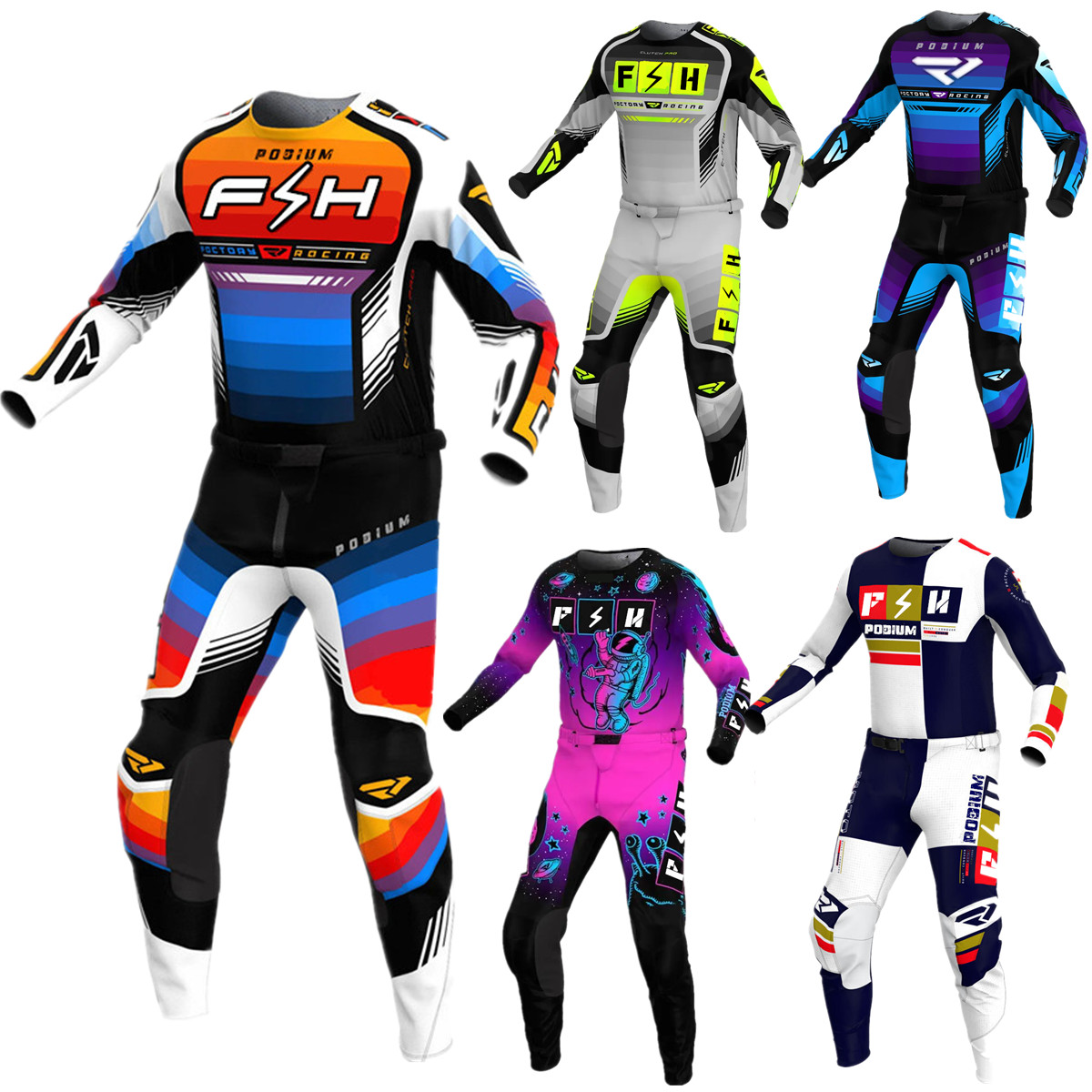 Motorcycle Gear Sale - Zestaw Koszulki FH 2024 Zestaw MX
