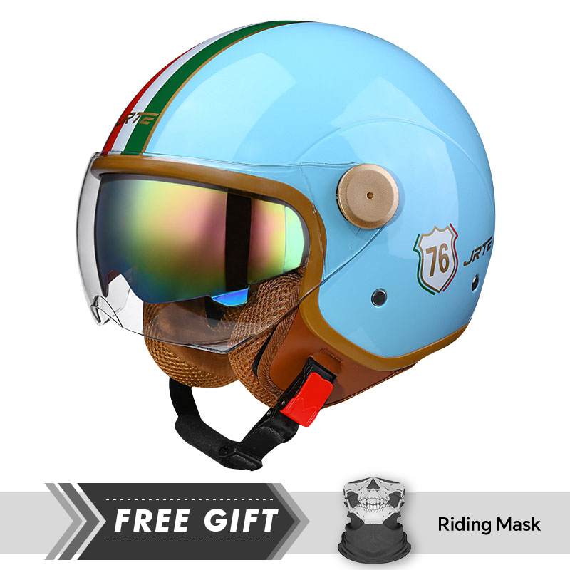 Motorcycle Gear In Store - Kaski motocyklowe z podwójnymi soczewkami Retro