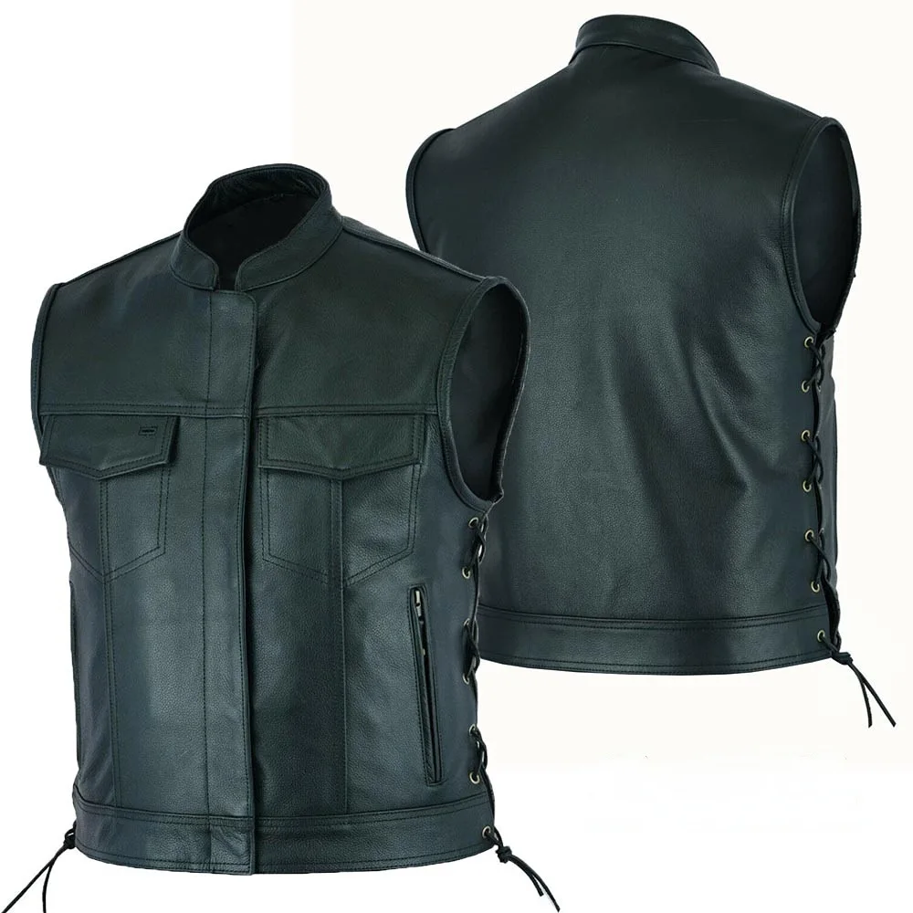 Motorcycle Gear Vest - Kamizelka skórzana Punk Fashion Casual Coat