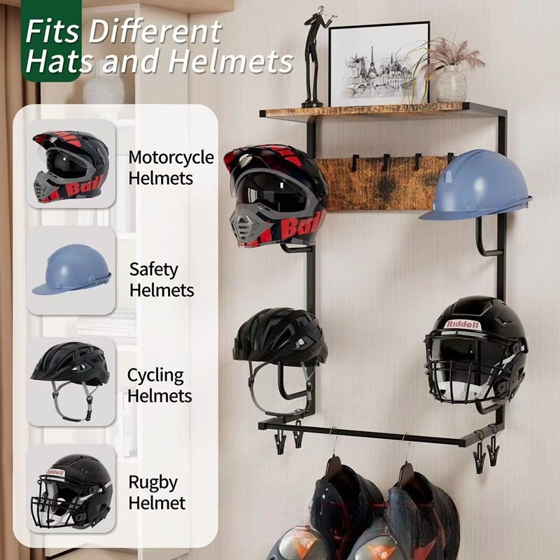 Drewniany ścienny uchwyt na ka – Motorcycle Gear Display Rack recenzja i cena