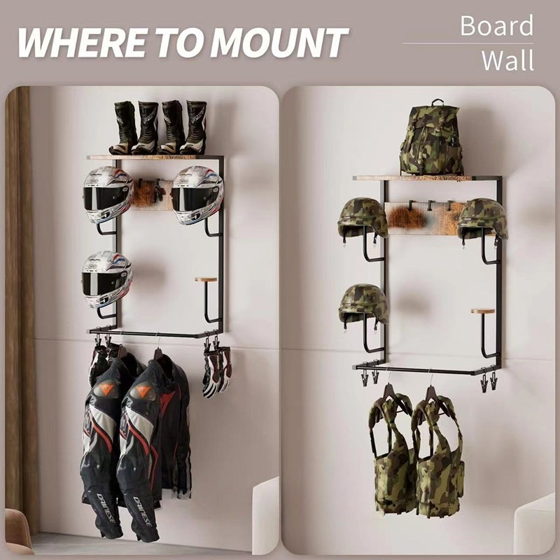 Drewniany ścienny uchwyt na ka – Motorcycle Gear Display Rack recenzja i cena