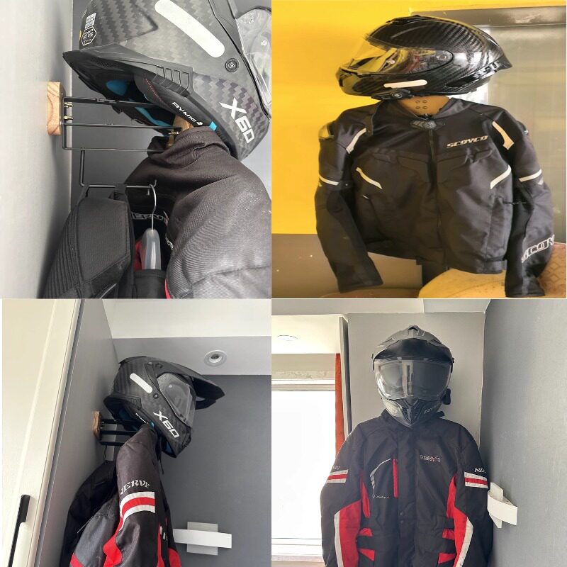 Uchwyt ścienny na sprzęt takty – Motorcycle Gear Display Rack recenzja i cena