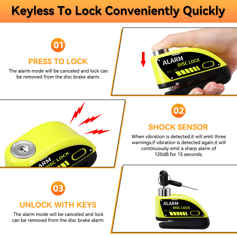 Nowy rower motocyklowy alarm b – Disc Lock Brake recenzja i cena