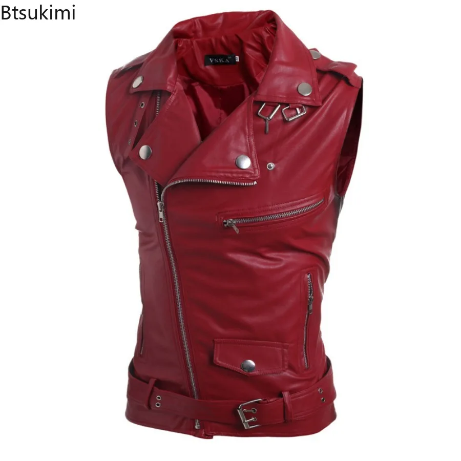 Męska kamizelka z ekoskóry na  – Motorcycle Gear Vest recenzja i cena