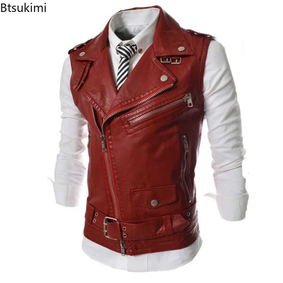 Męska kamizelka z ekoskóry na  – Motorcycle Gear Vest recenzja i cena