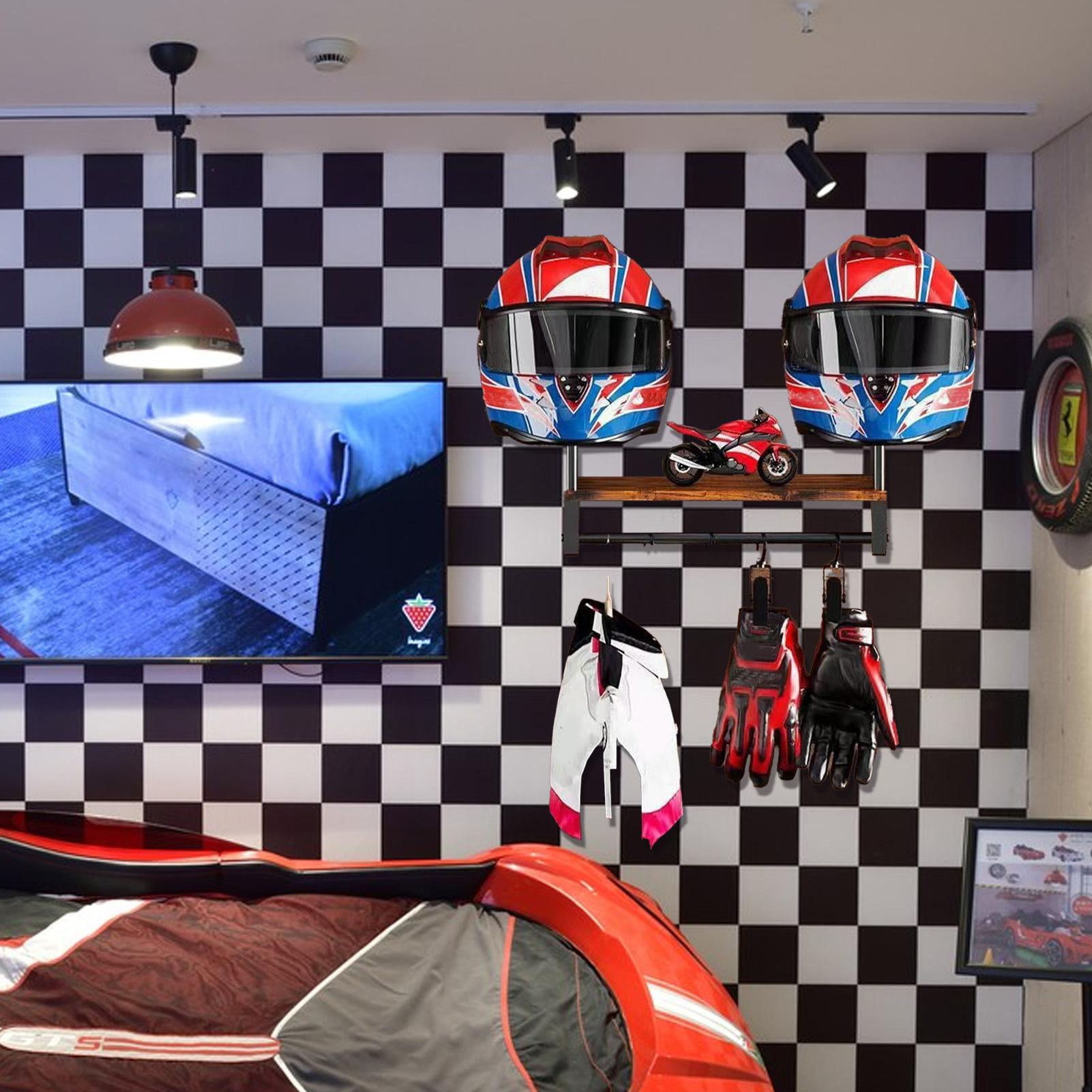 Drewniany stojak na kask motoc – Motorcycle Gear Display Rack recenzja i cena