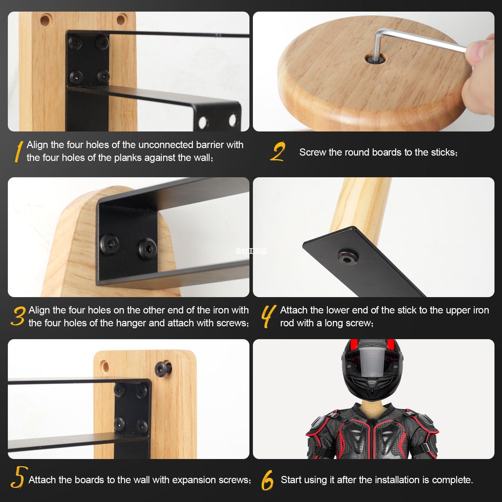 Drewniany stojak do montażu na – Motorcycle Gear Display Rack recenzja i cena